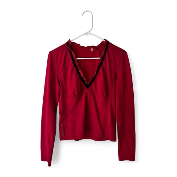 Prada sport red long sleeve top